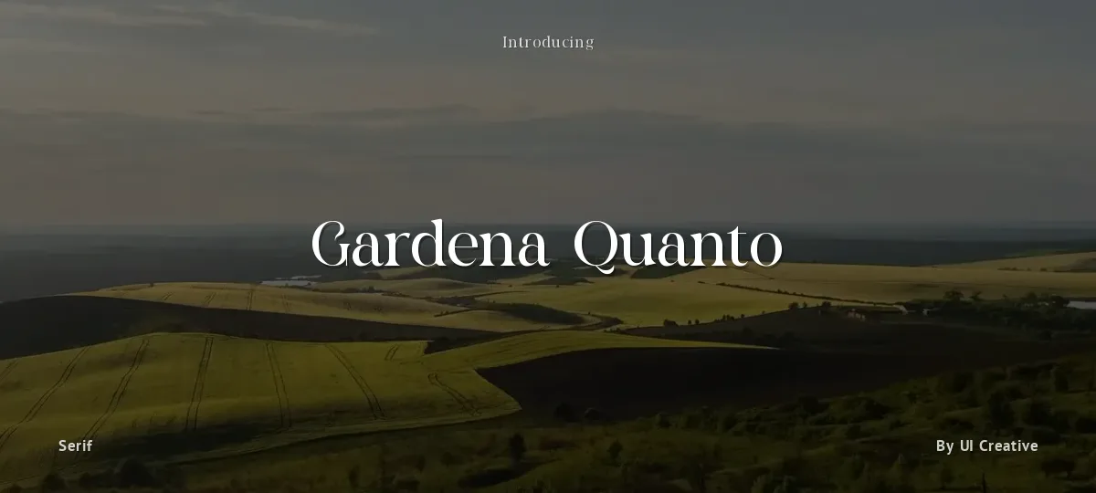 Gardena Quanto font preview
