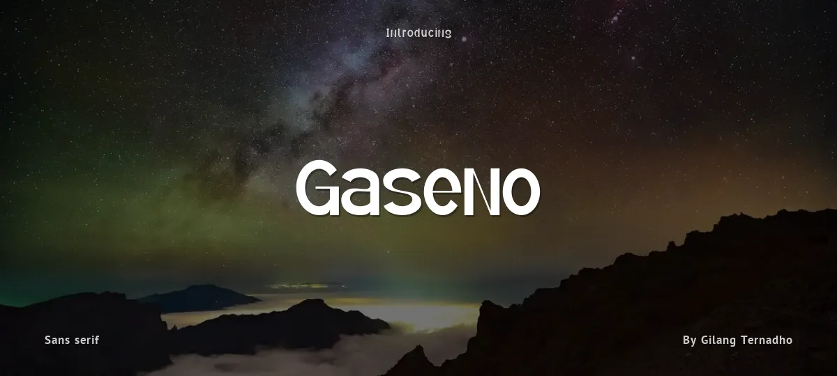 Gaseno font preview