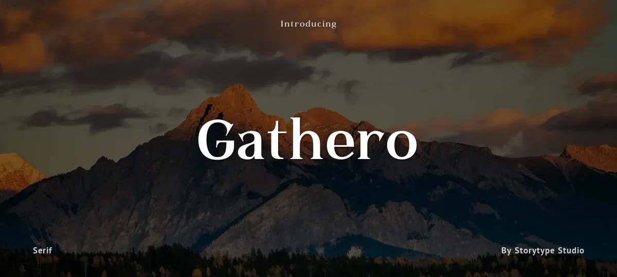 Gathero font preview