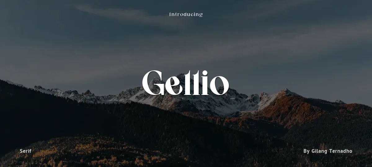 Gellio font preview