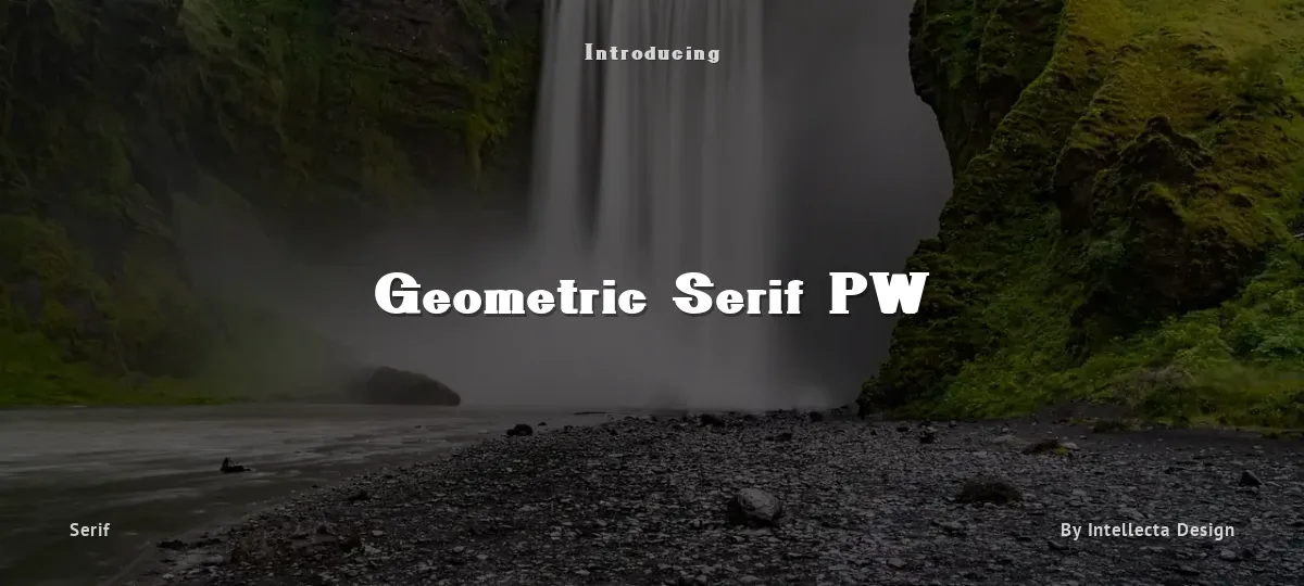 Geometric Serif PW font preview