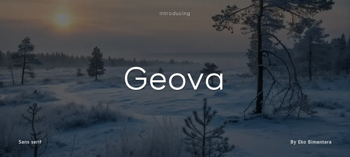 Geova font preview