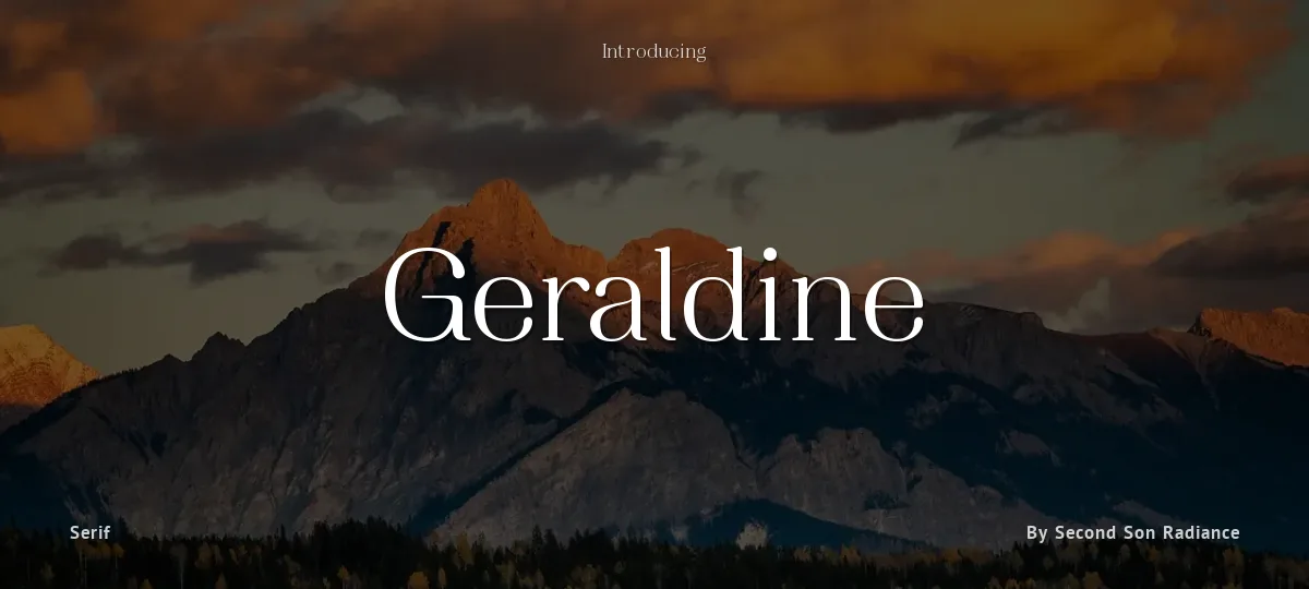 Geraldine font preview