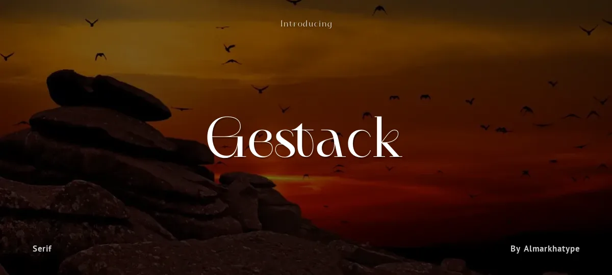 Gestack font preview