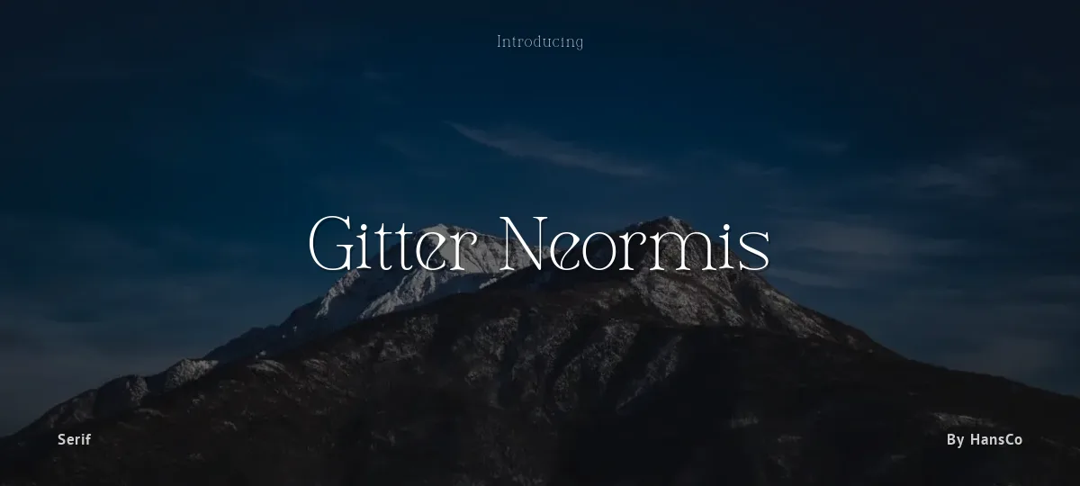 Gitter Neormis font preview