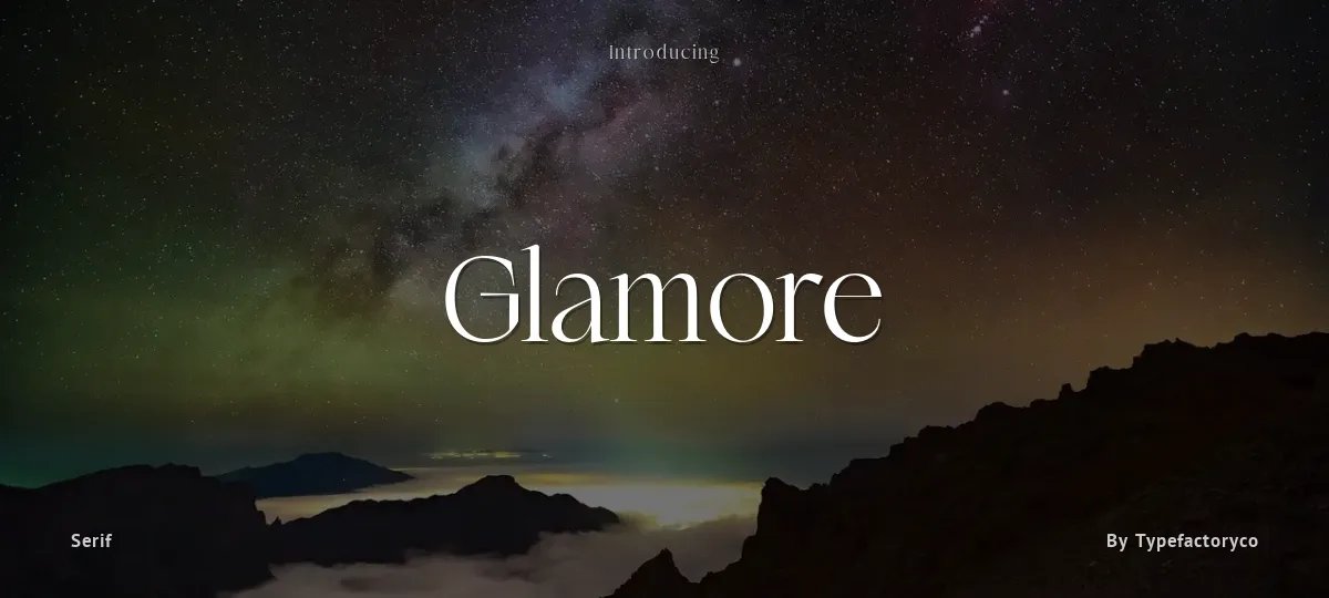 Glamore font preview