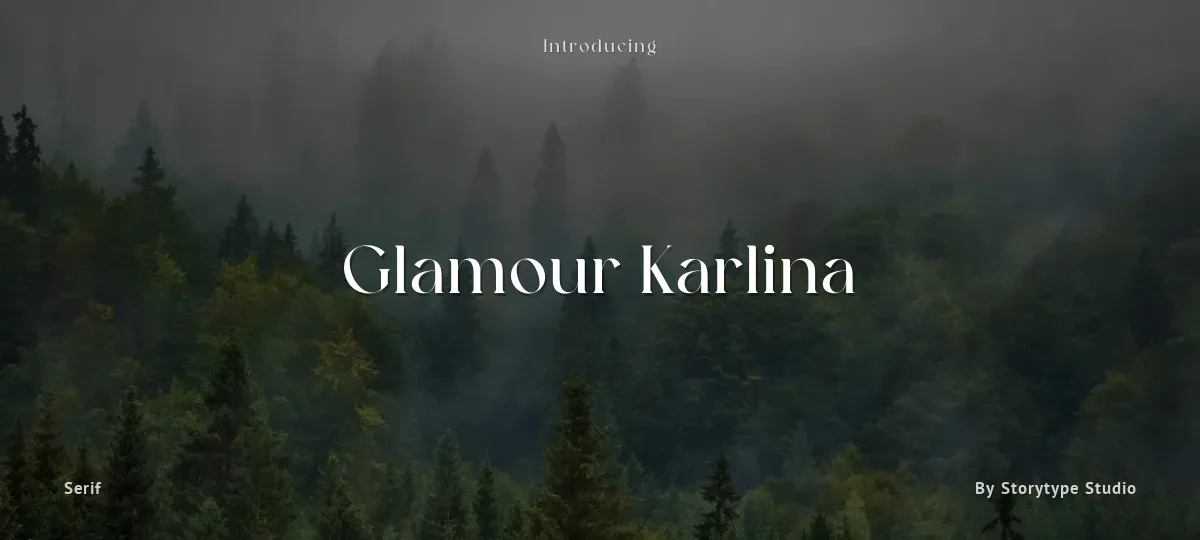 Glamour Karlina font preview