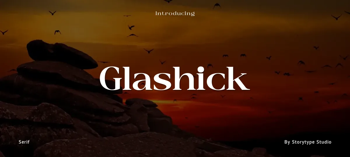 Glashick font preview