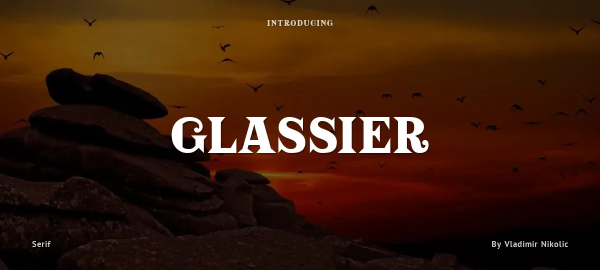 Glassier font preview