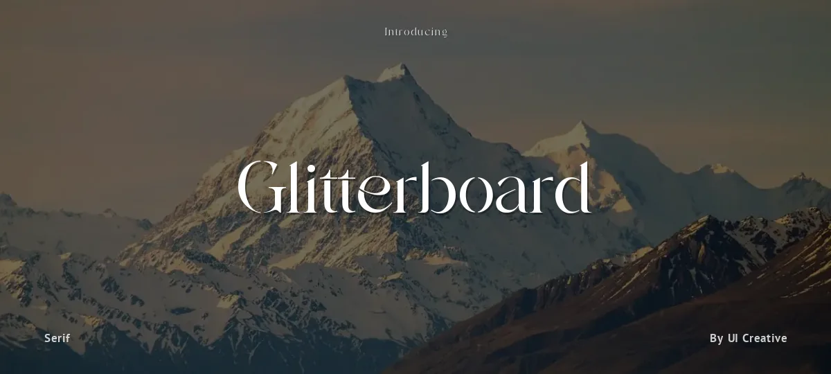 Glitterboard font preview