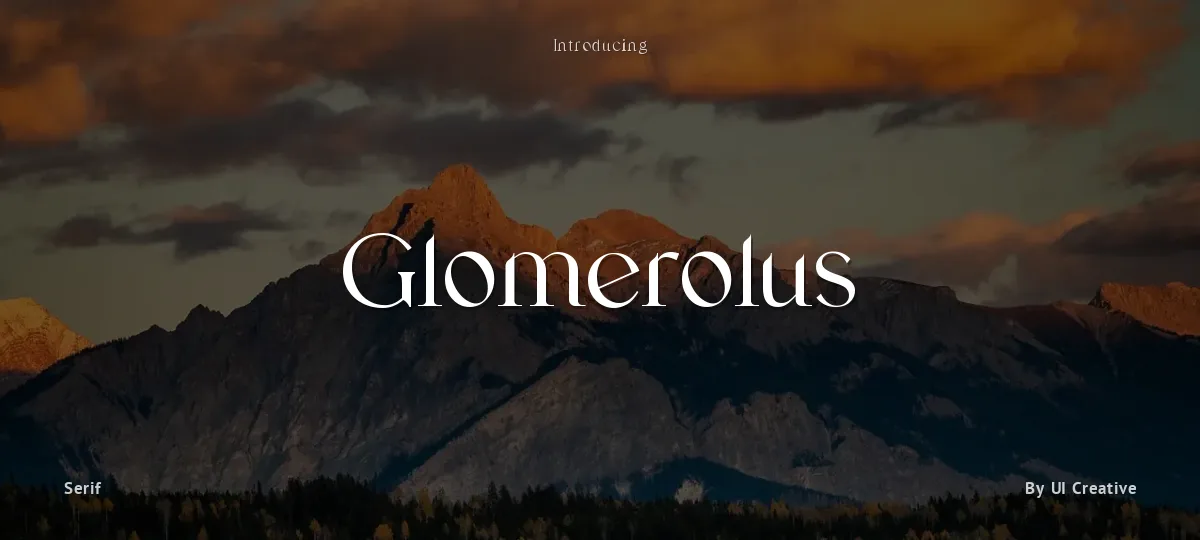 Glomerolus font preview