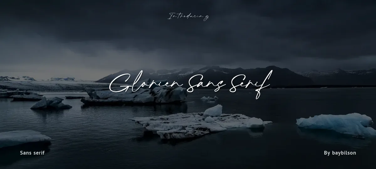 Glorien Sans Serif font preview