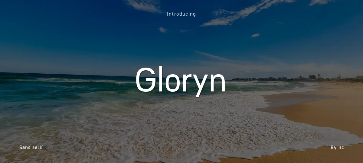 Gloryn font preview