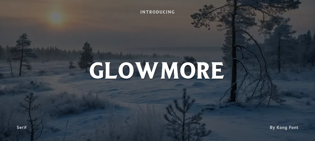Glowmore font preview