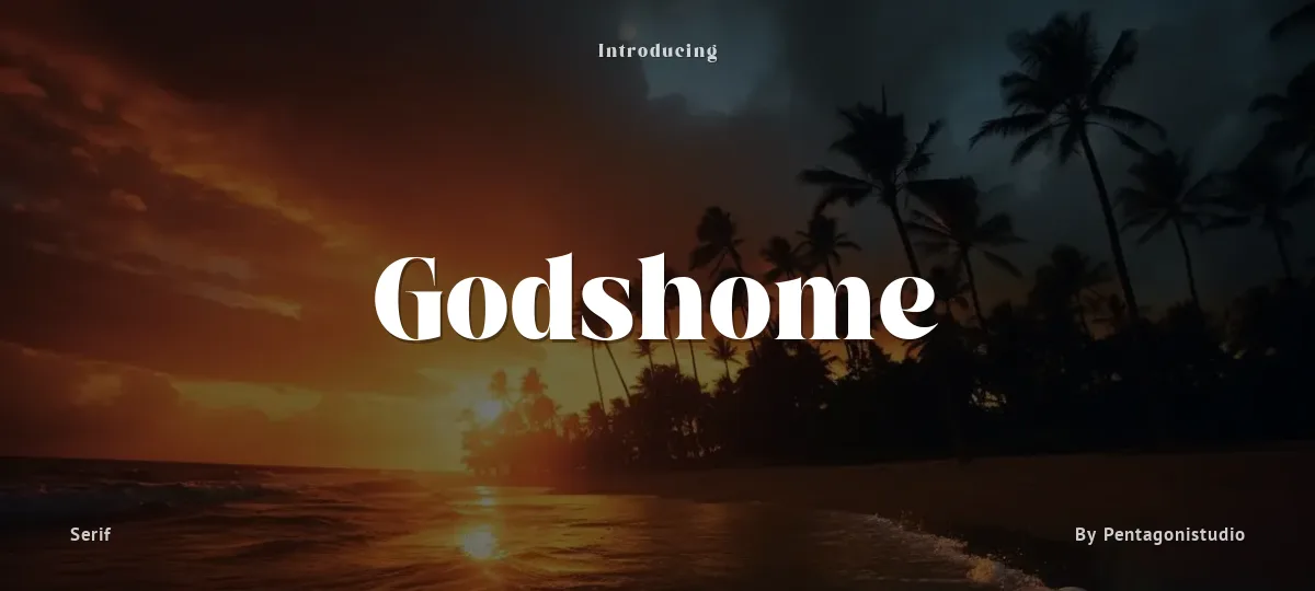 Godshome font preview
