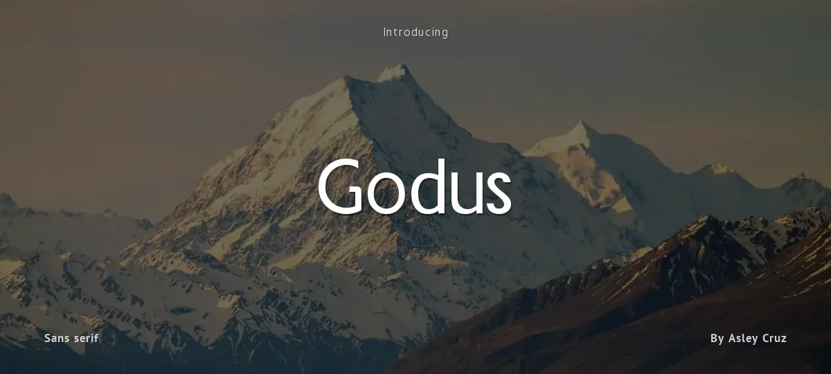 Godus font preview