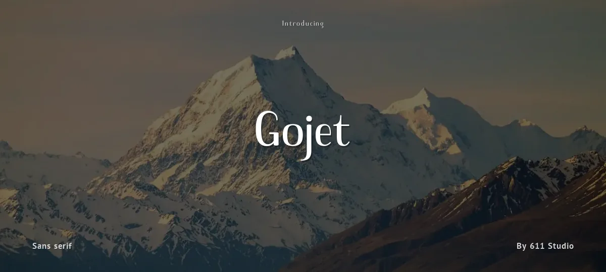 Gojet font preview