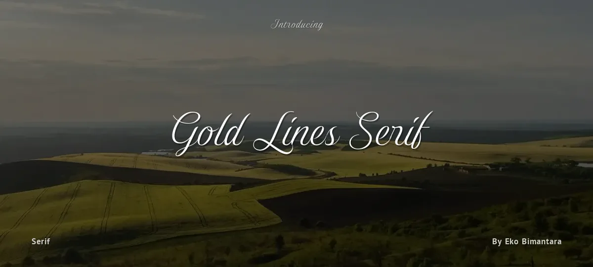 Gold Lines Serif font preview