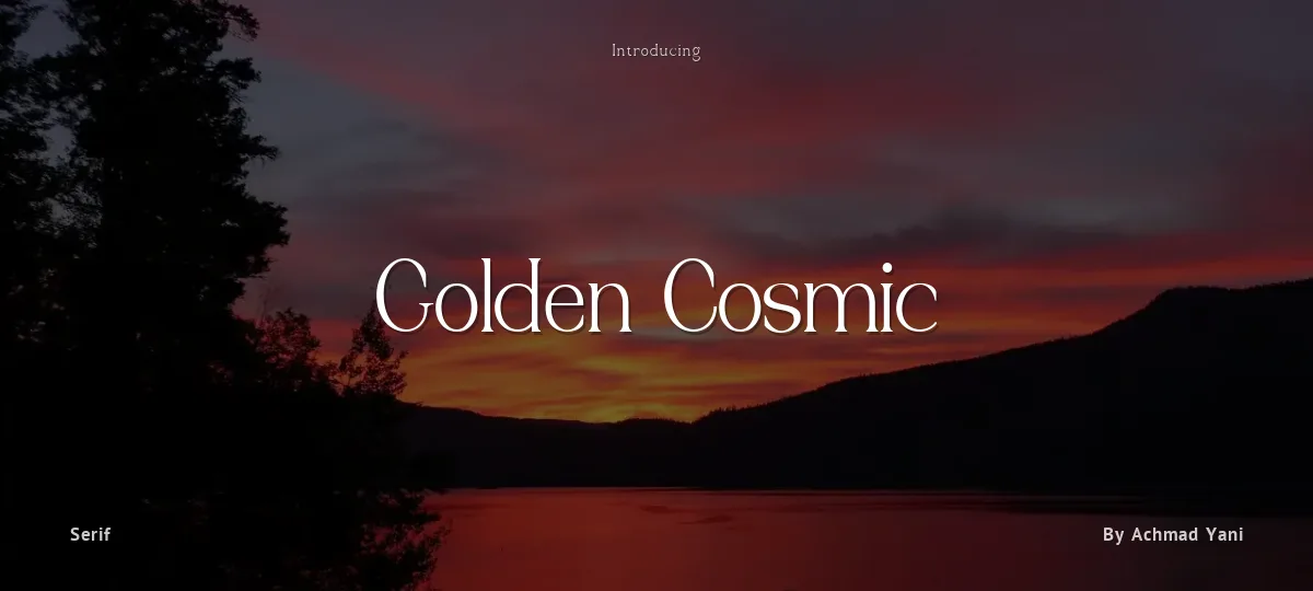 Golden Cosmic font preview