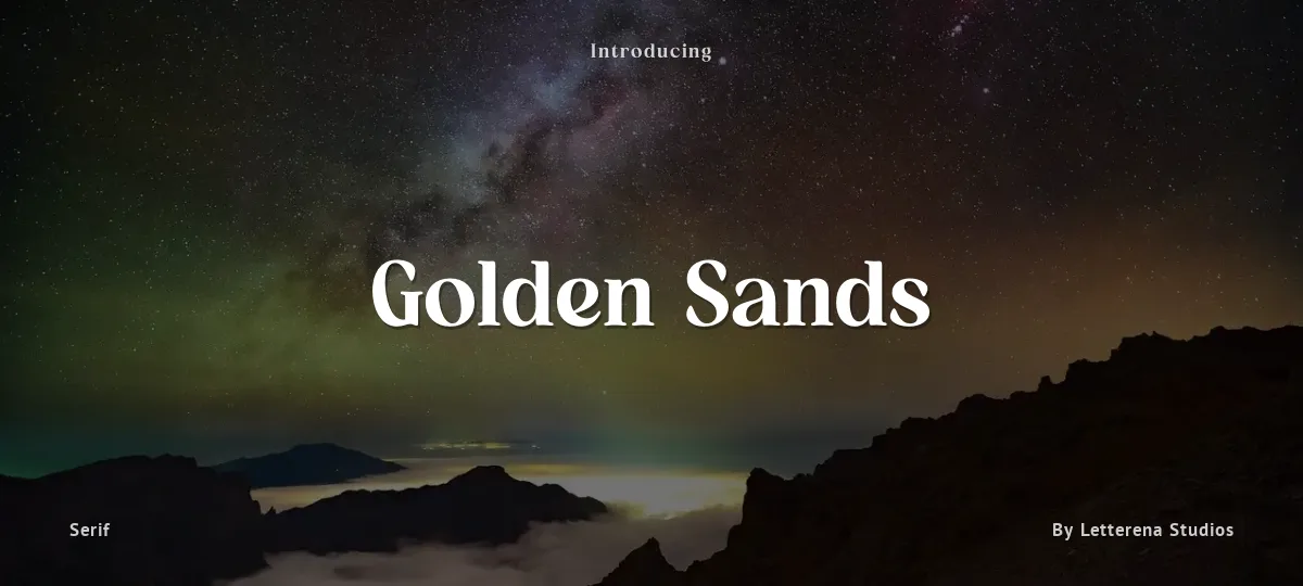 Golden Sands font preview