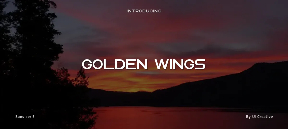 Golden Wings font preview