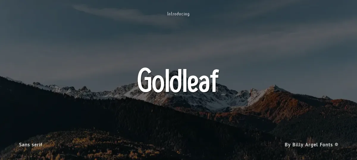 Goldleaf font preview