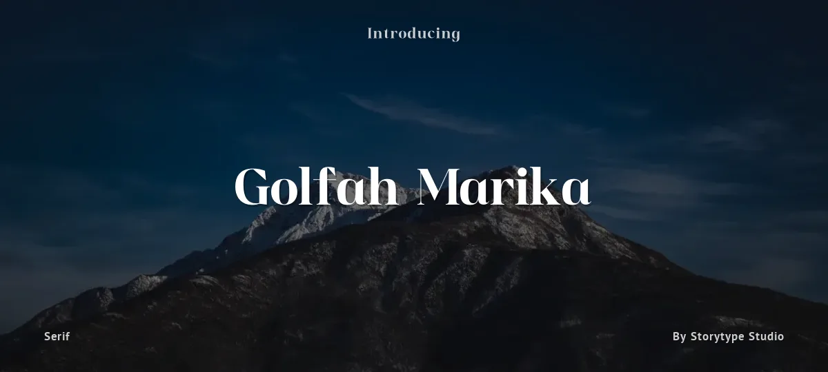 Golfah Marika font preview