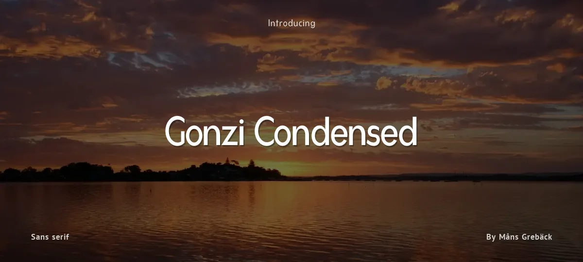 Gonzi Condensed font preview