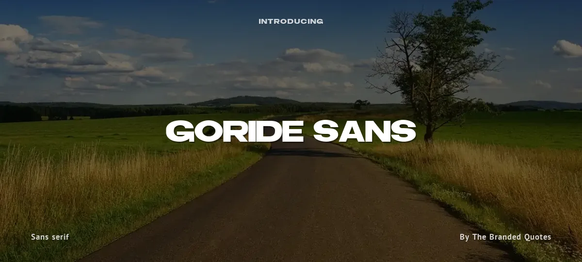 Goride Sans font preview
