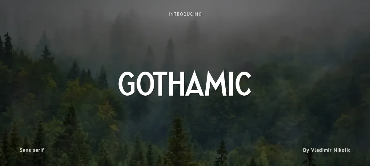 Gothamic font preview