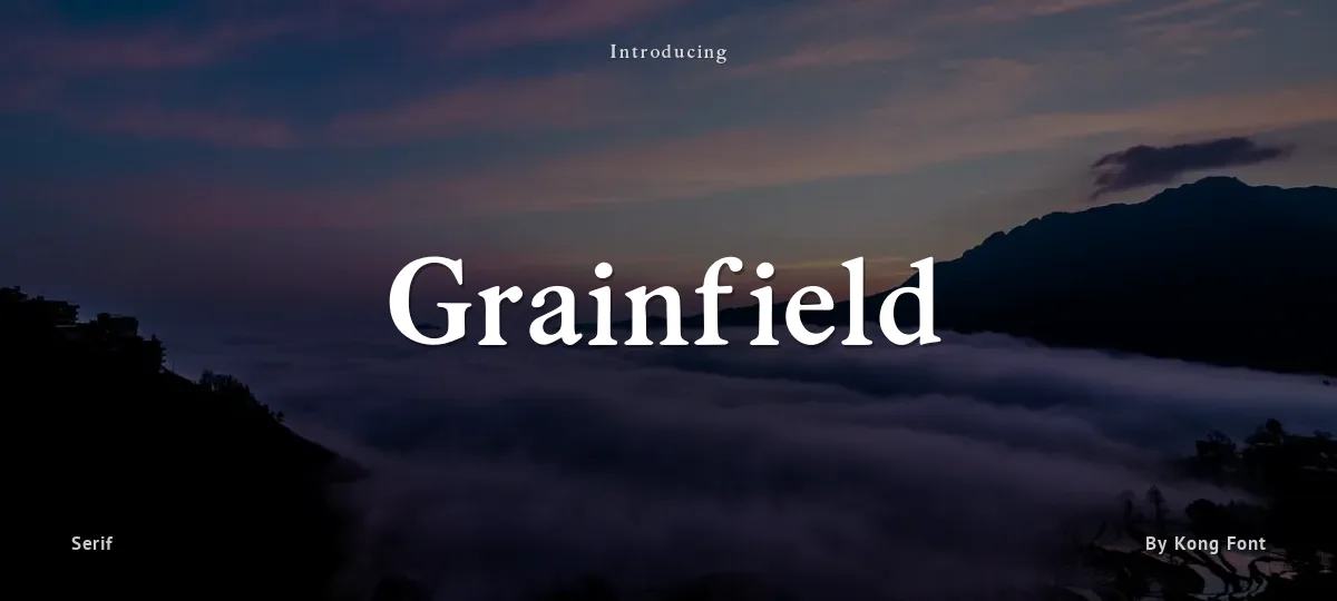 Grainfield font preview