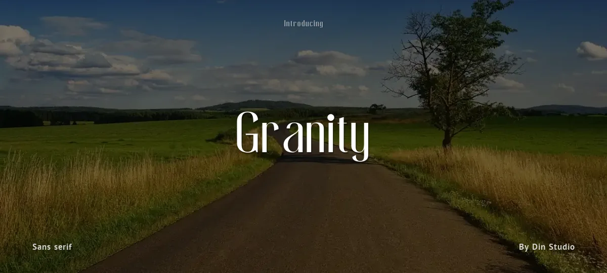Granity font preview