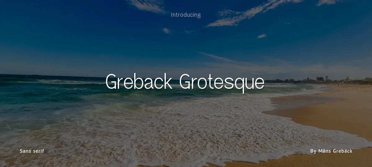 Greback Grotesque font preview