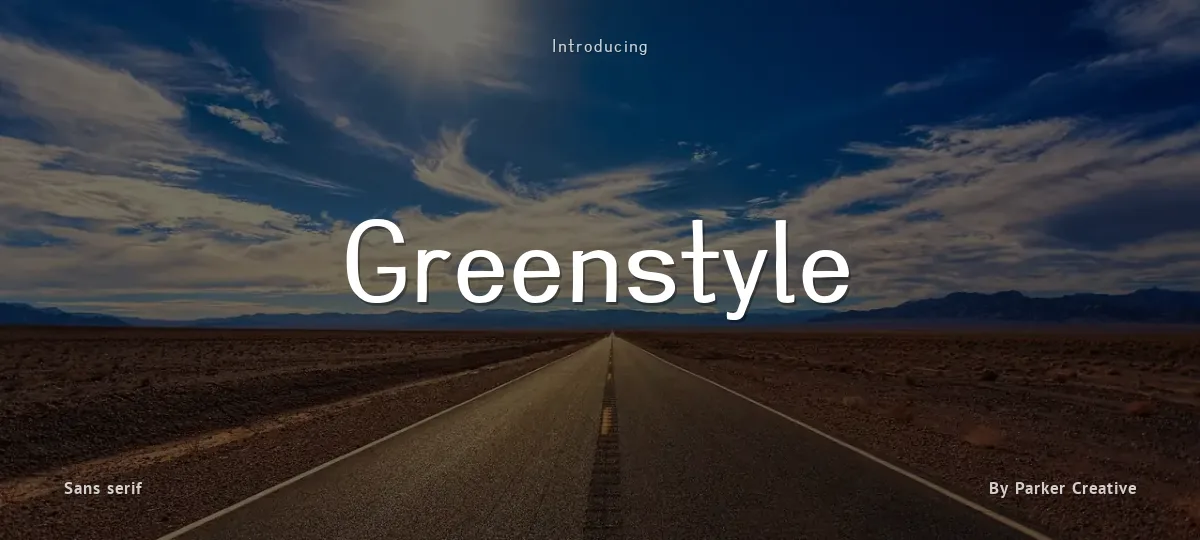 Greenstyle font preview