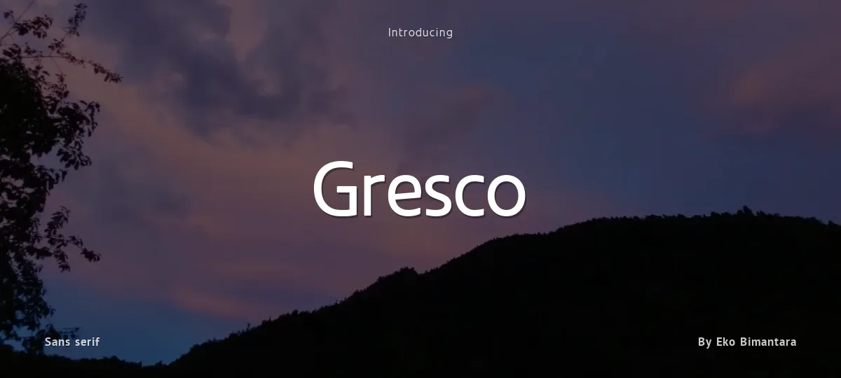 Gresco font preview