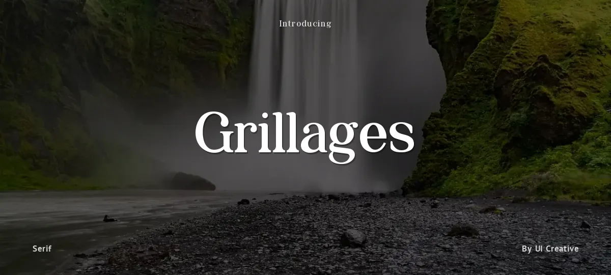 Grillages font preview