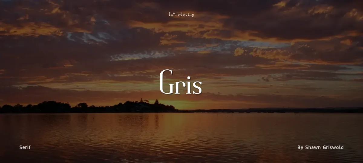 Gris font preview