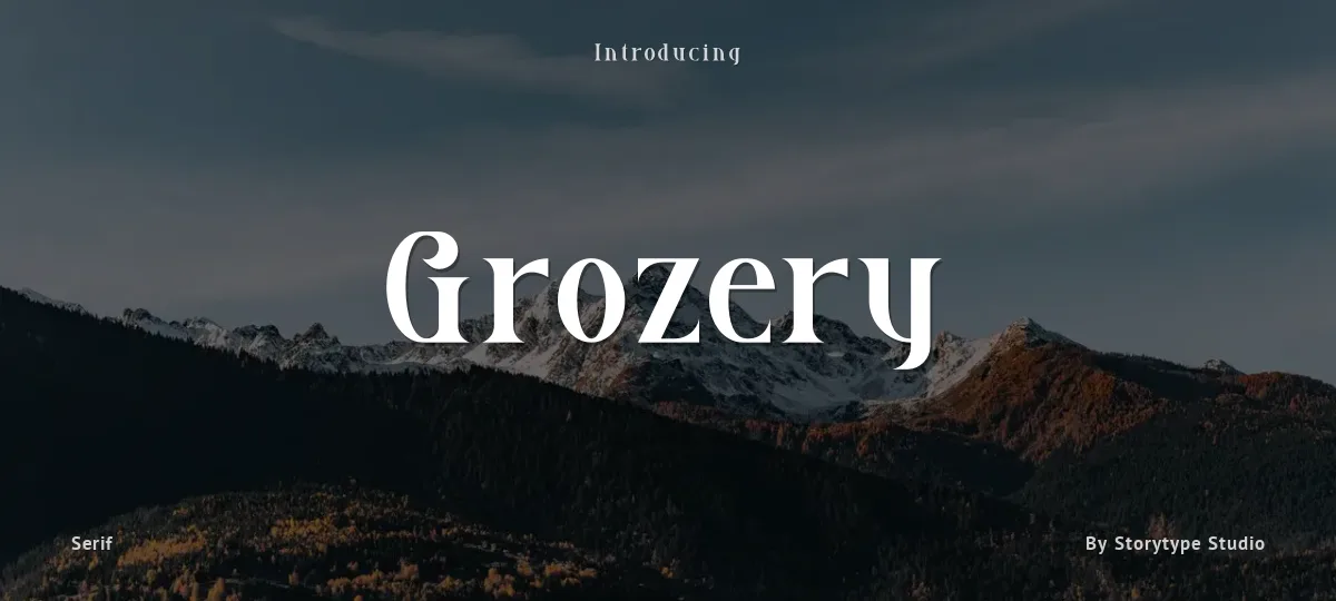 Grozery font preview