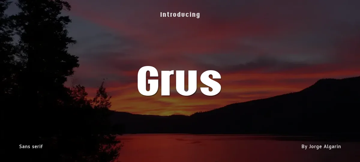 Grus font preview