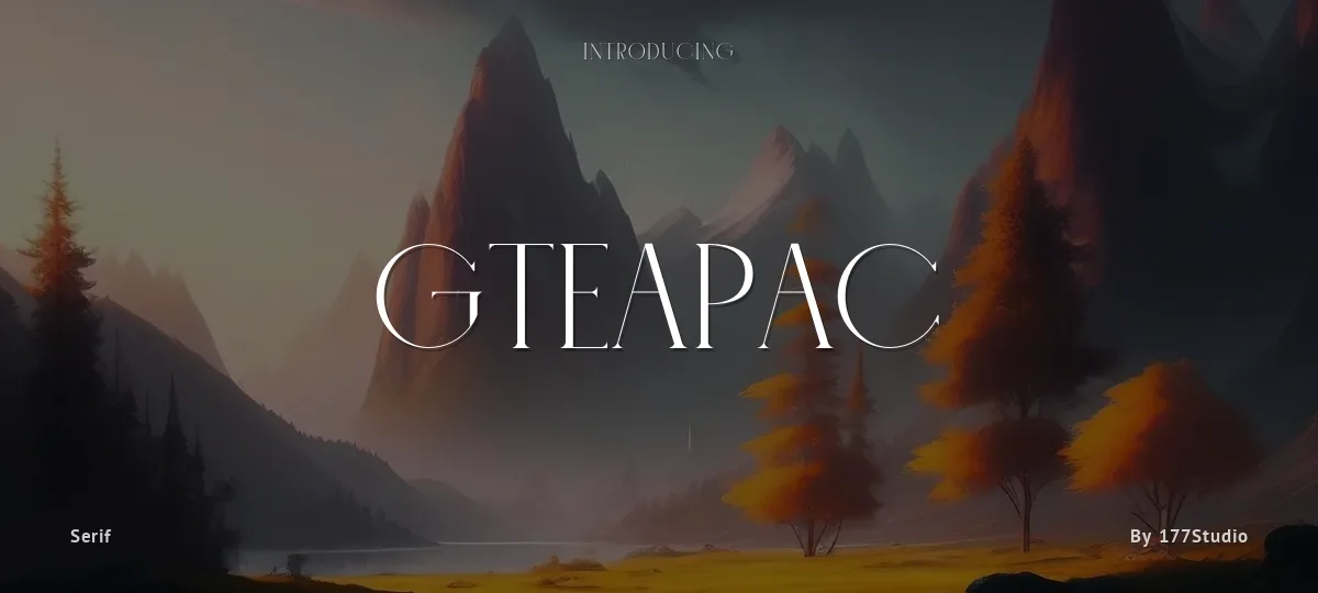 Gteapac font preview