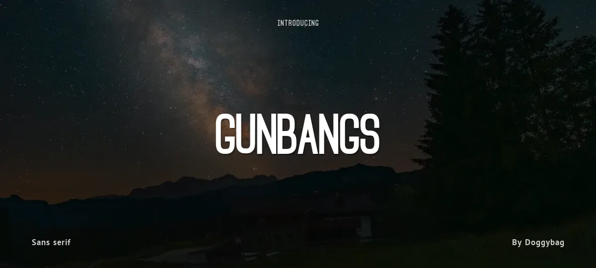 Gunbangs font preview