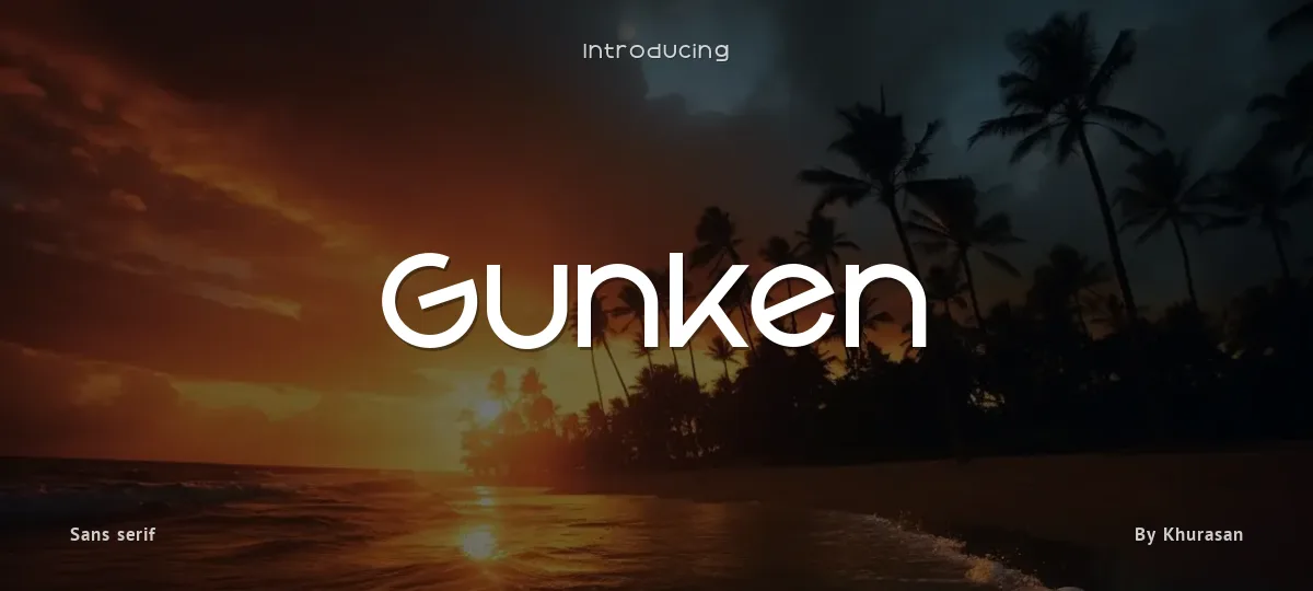 Gunken font preview