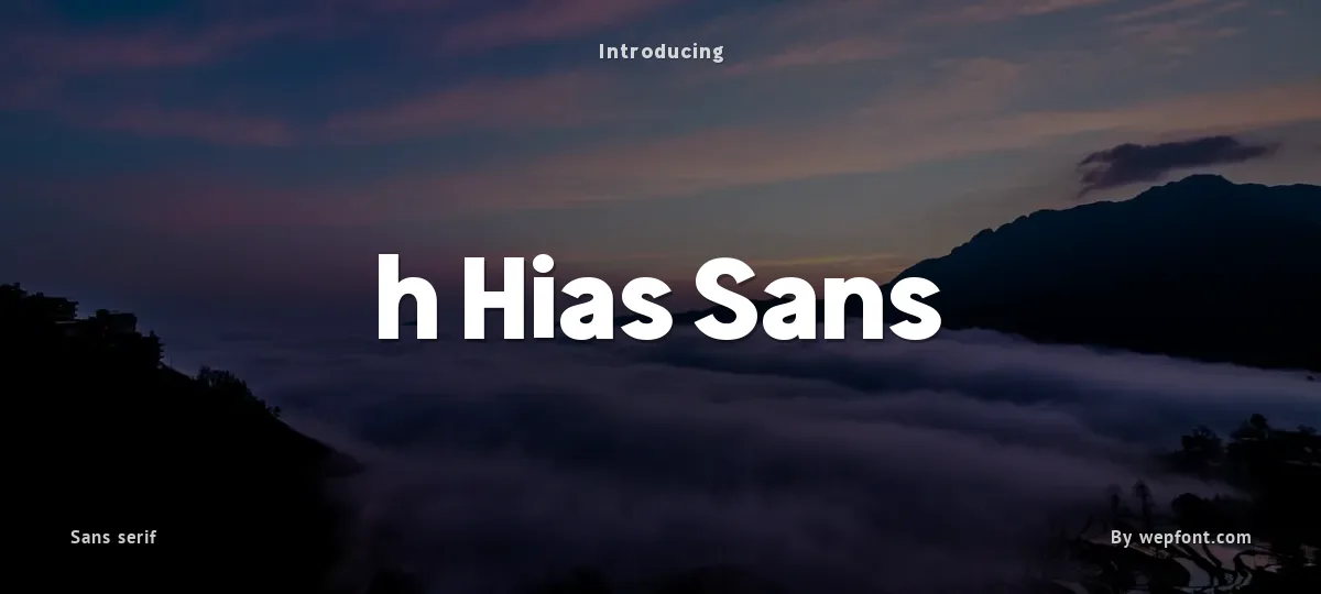 h Hias Sans font preview