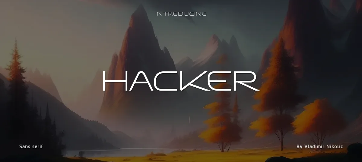 Hacker font preview