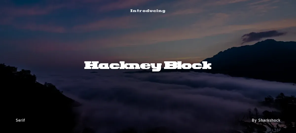 Hackney Block font preview