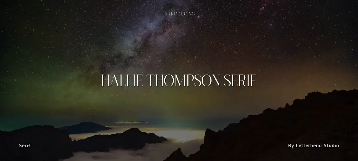 Hallie Thompson Serif font preview