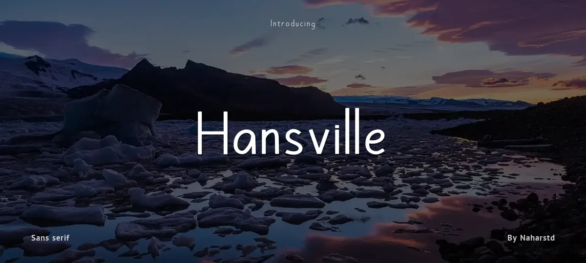 Hansville font preview