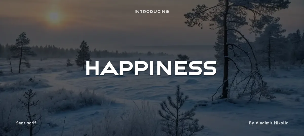 Happiness font preview
