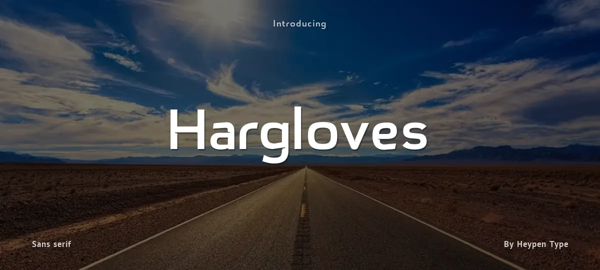 Hargloves font preview