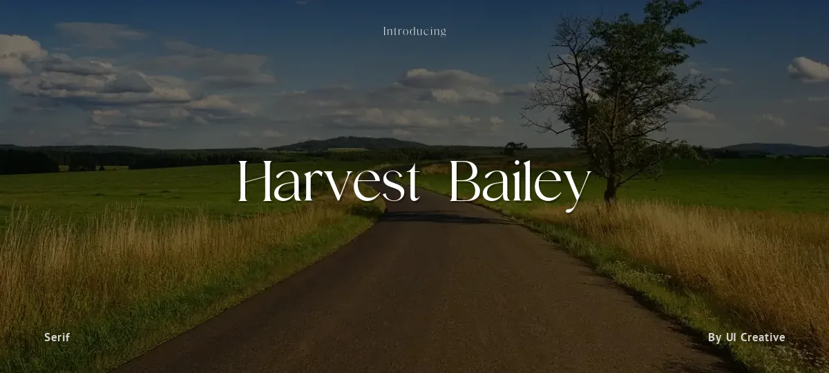 Harvest Bailey font preview